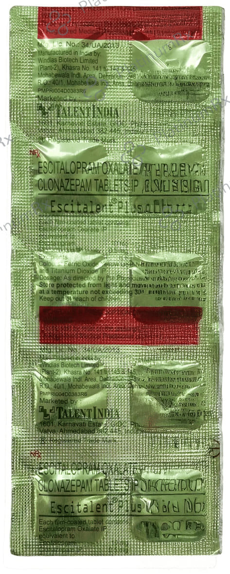 Escitalent Plus 0.5/10mg Tablet 10s