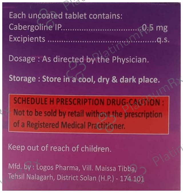 Cabrolix 0.5mg Tablet 4s