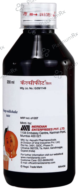 Calcifit Syrup Delicious Mango Milkshake 200ml