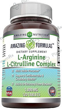 Amazing Nutrition L Arginine, L Citrulline Complex 1000mg Tablet 120s