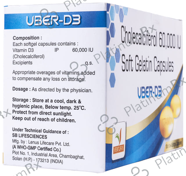 Uber D3 Soft Gelatin Capsule 4s