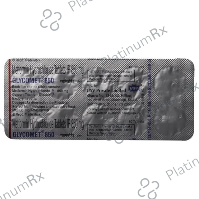 Glycomet 850mg Tablet 10s