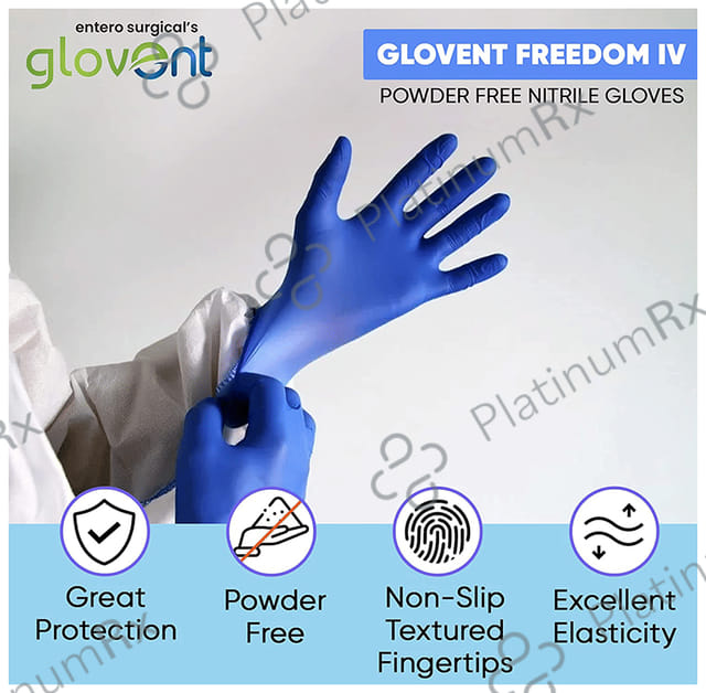 Glovent Nitrile Examination Gloves Powder Free Large