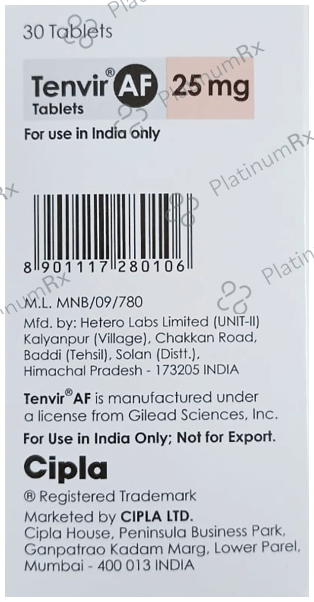 Tenvir AF 25mg Tablet 30s