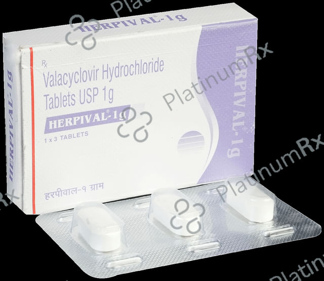 Herpival 1000mg Tablet 3s
