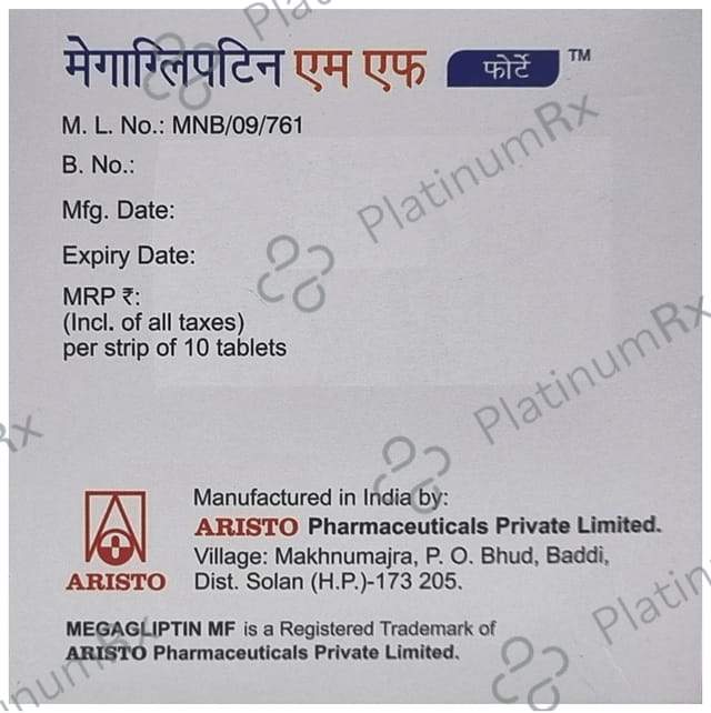 Megagliptin MF Forte 1000/20mg Tablet 10s