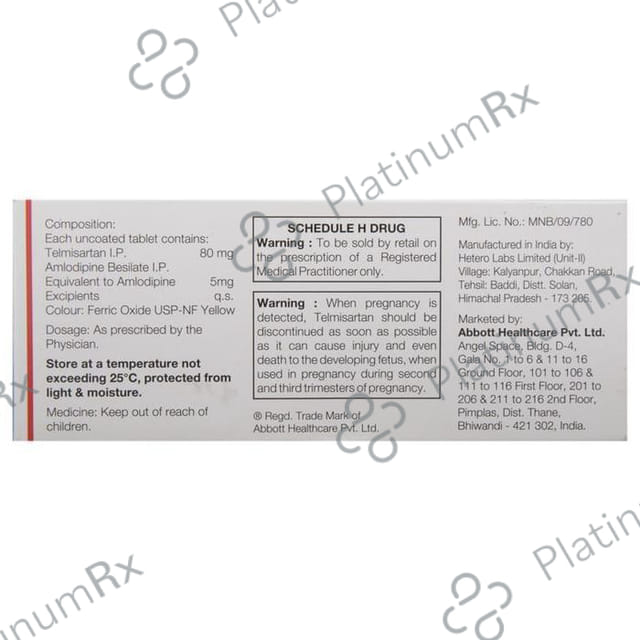 Telpres AM 5/80mg Tablet 10s
