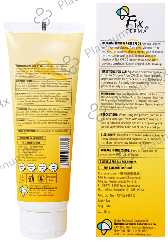 Fixderma Shadow A Gel SPF 30 75ml