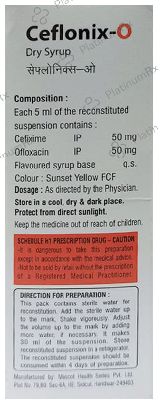 Ceflonix-O Dry Syrup Orange