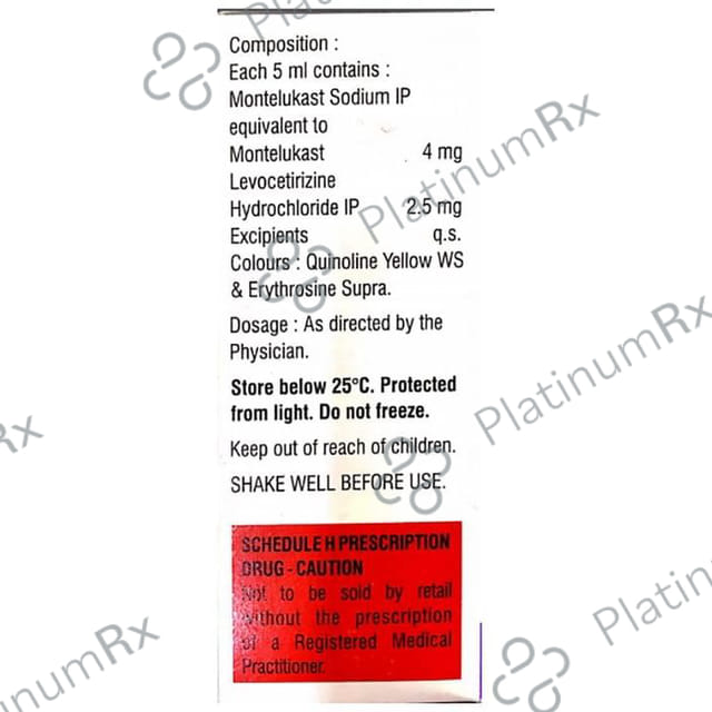 Nukast 4/2.5mg Syrup 60ml