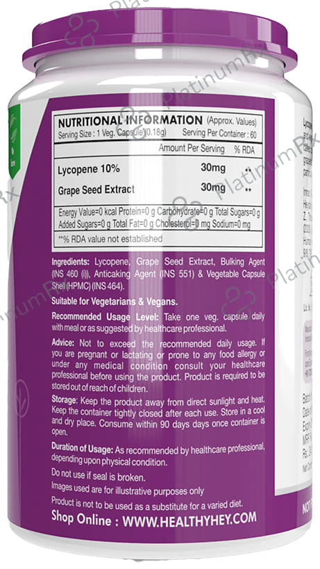 HealthyHey Lycopene Vegetable Capsule
