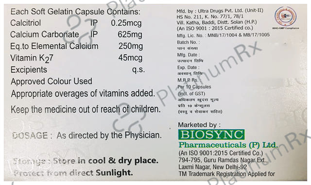 Calive-K27 Soft Gelatin Capsule