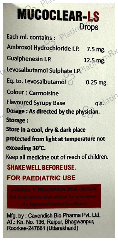 Mucoclear-LS Oral Drops Fruity Strawberry