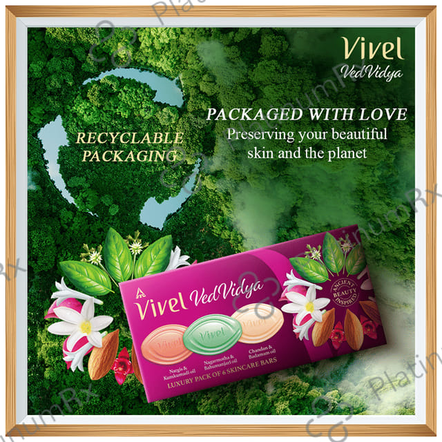 Vivel Vivel VedVidya Luxury Pack of Skincare Soap (100gm Each) 6 units