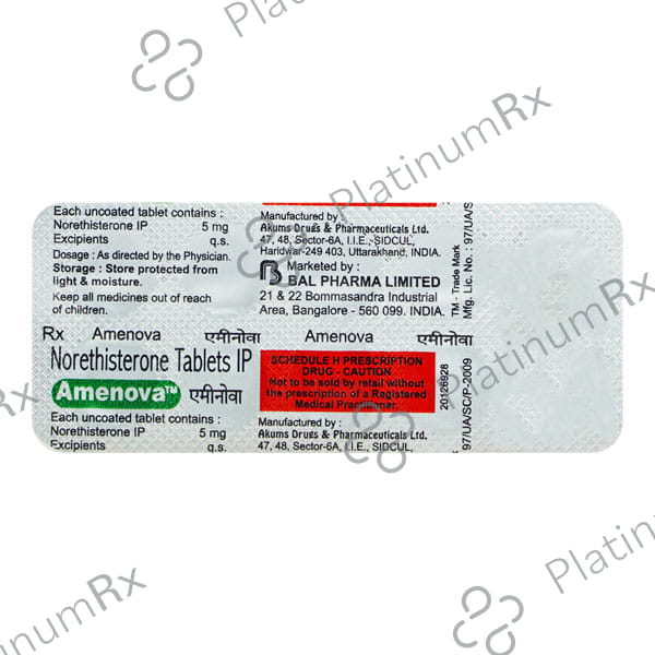 Amenova 5mg Tablet 10s