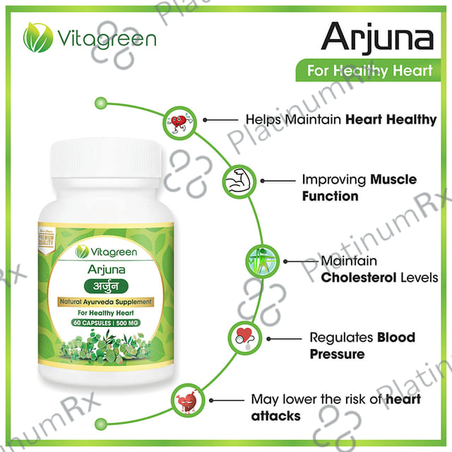 Vitagreen Arjuna 500mg Capsule 60s