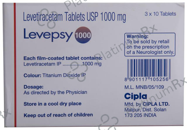 Levepsy 1000mg Tablet 10s