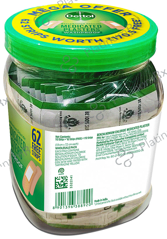 Dettol Medicated Plaster Washproof 172s