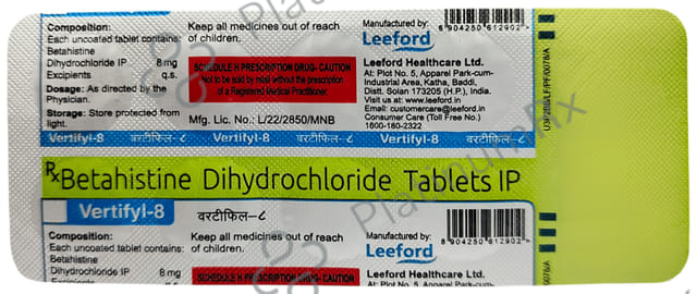 Vertifyl 8mg Tablet