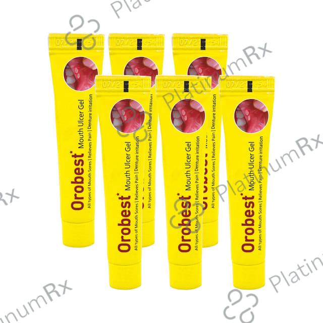 Orobest Mouth Ulcer Gel (10gm Each) 6 Tubes