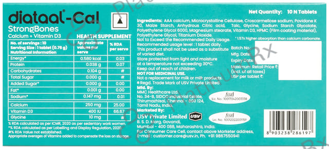 Diataal Cal Tablet 10s