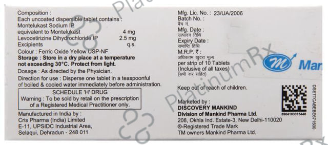 Monticope Kid 2.5/4mg Tablet 10s