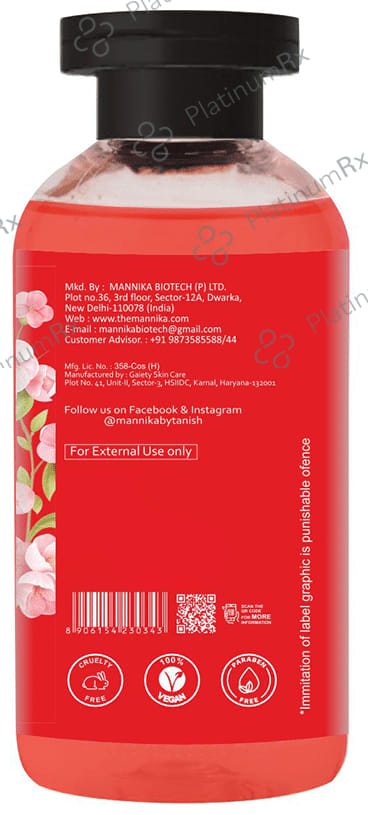 Mannika by Tanish Japanese Cherry Blossom Shower Gel