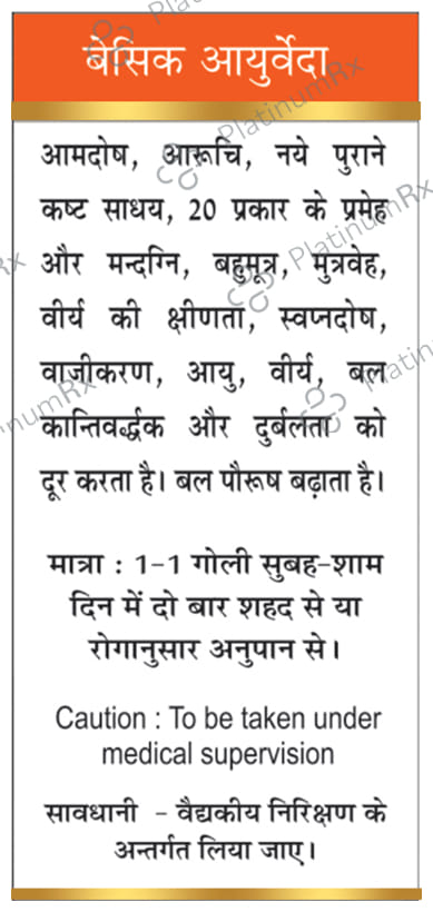 Basic Ayurveda Brihat Bangeshwar Ras 12 tablets