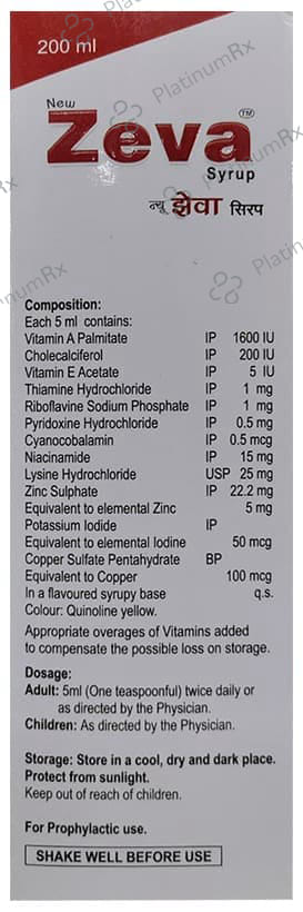 Zeva Multivitamin & Minerals Syrup