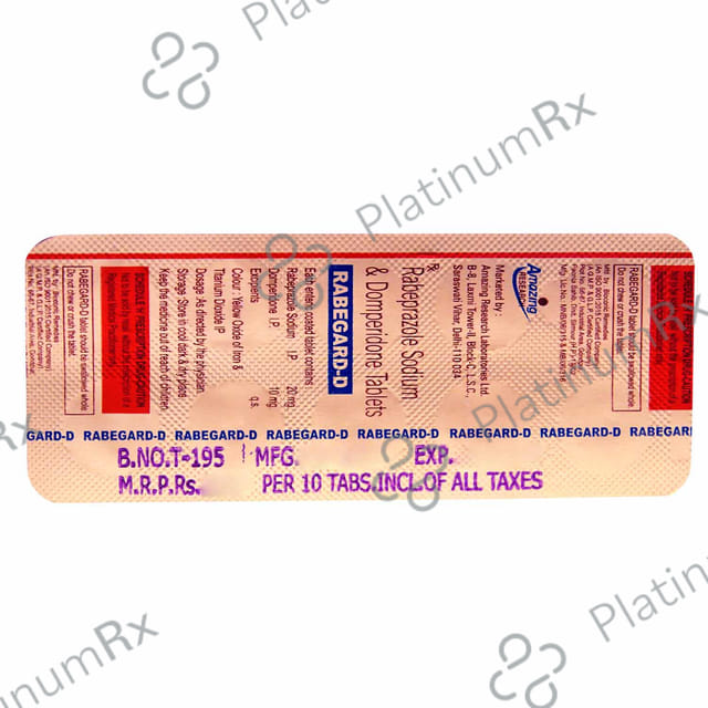 Rabegard D 10 mg/20 mg Tablet