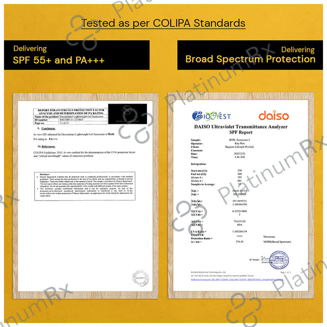 Deconstruct Lightweight Sunscreen SPF 55+ PA++++ Gel 50gm