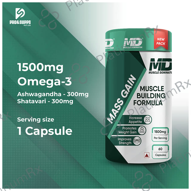 Muscle Dominator Mass Gain 1500mg Capsule