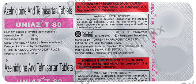 Uniaz T 80/8mg Tablet 10s