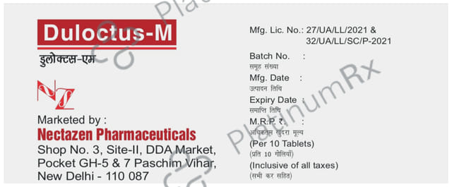 Duloctus M 20mg/750mcg Tablet