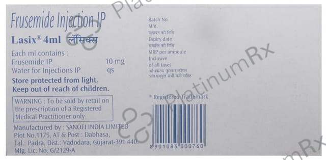 Lasix 10mg Injection 4ml