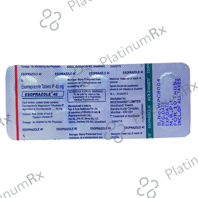 Esoprazole 40mg Tablet 10s