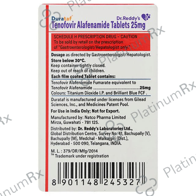 Durataf 25mg Tablet 30s