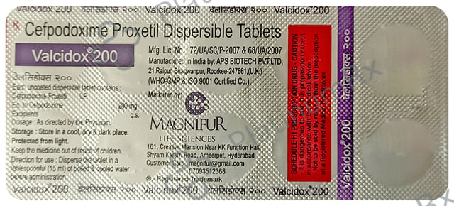 Valcidox DT 200 Tablet 10s
