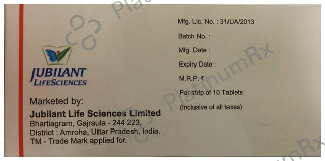 Jubira F 5/160mg Tablet 10s