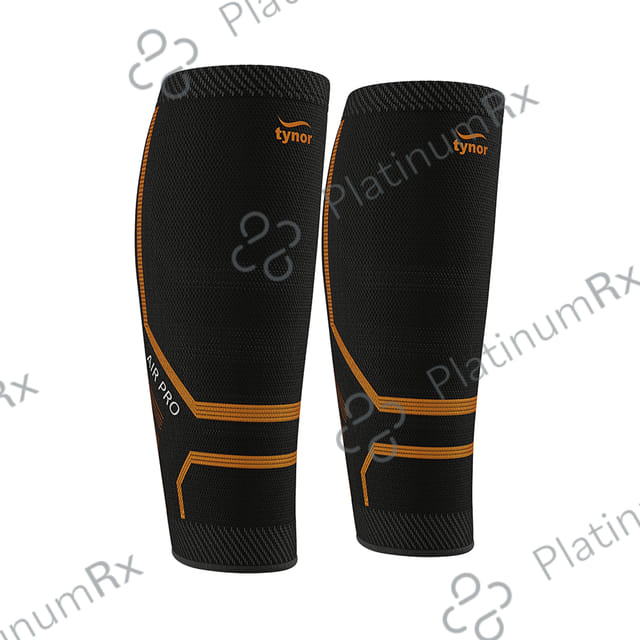 Tynor Calf and Shin Support Air Pro Black & Orange Medium
