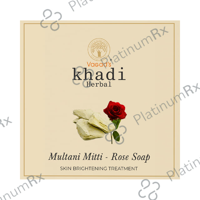 Vagad's Khadi Herbal Multani Mitti-Rose Soap