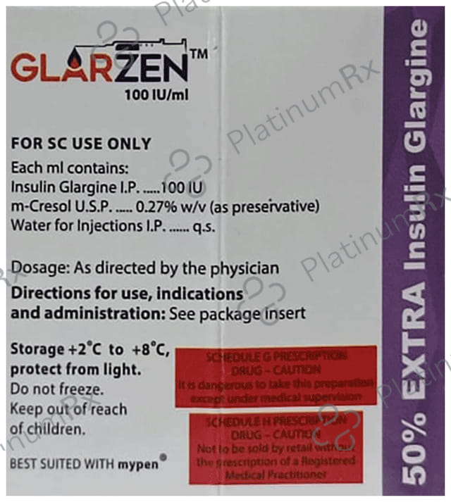 Glarzen (100 IU/ml) (1*3ml Cartridge)
