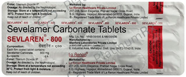 Sevlaren 800mg Tablet 15s