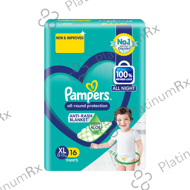 Pampers All-Round Protection Anti Rash Blanket Lotion with Aloe Vera Diaper XL
