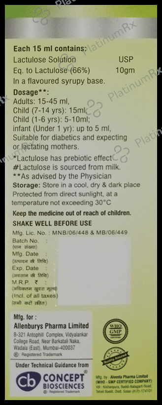 Lactucon Oral Solution Lemon