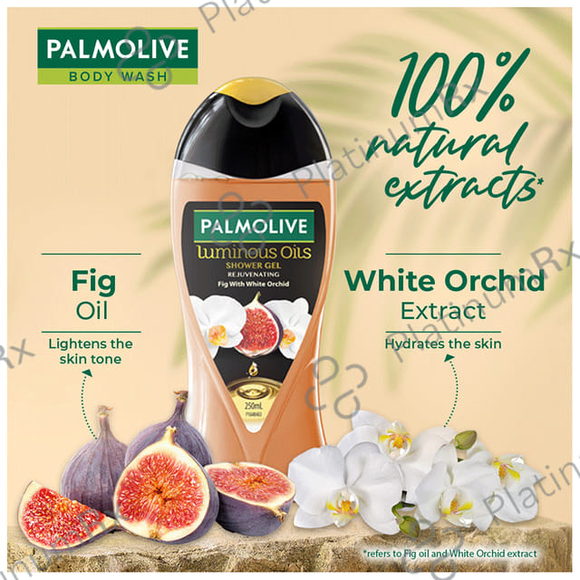 Palmolive Rejuvenating Fig Oil with White Orchid Luminous Oils Shower Gel