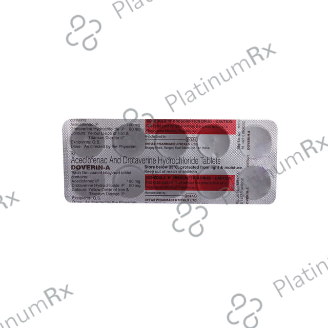 Doverin A 100/80mg Tablet 10s
