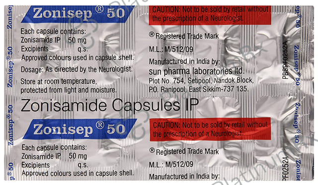 Zonisep 50mg Capsule 10s