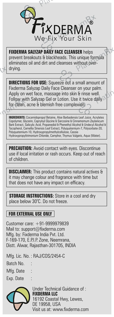 Fixderma Salyzap Daily Face Cleanser 60gm