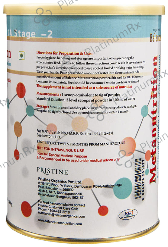 Pristine Balance Metanutrition GA Stage 2 (3 Years & Above) Powder Vanilla